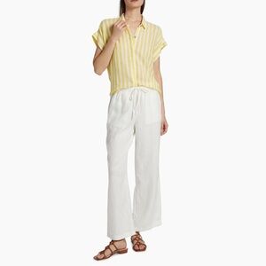Rails Jamie Striped Linen-Blend Shirt Small